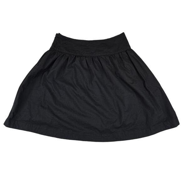 Anthropologie Maeve Skirt Size 10 Solid Black A-Line Cotton - Picture 1 of 5